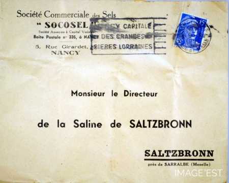 Enveloppe adressée au directeur de la saline (Saltzbronn)